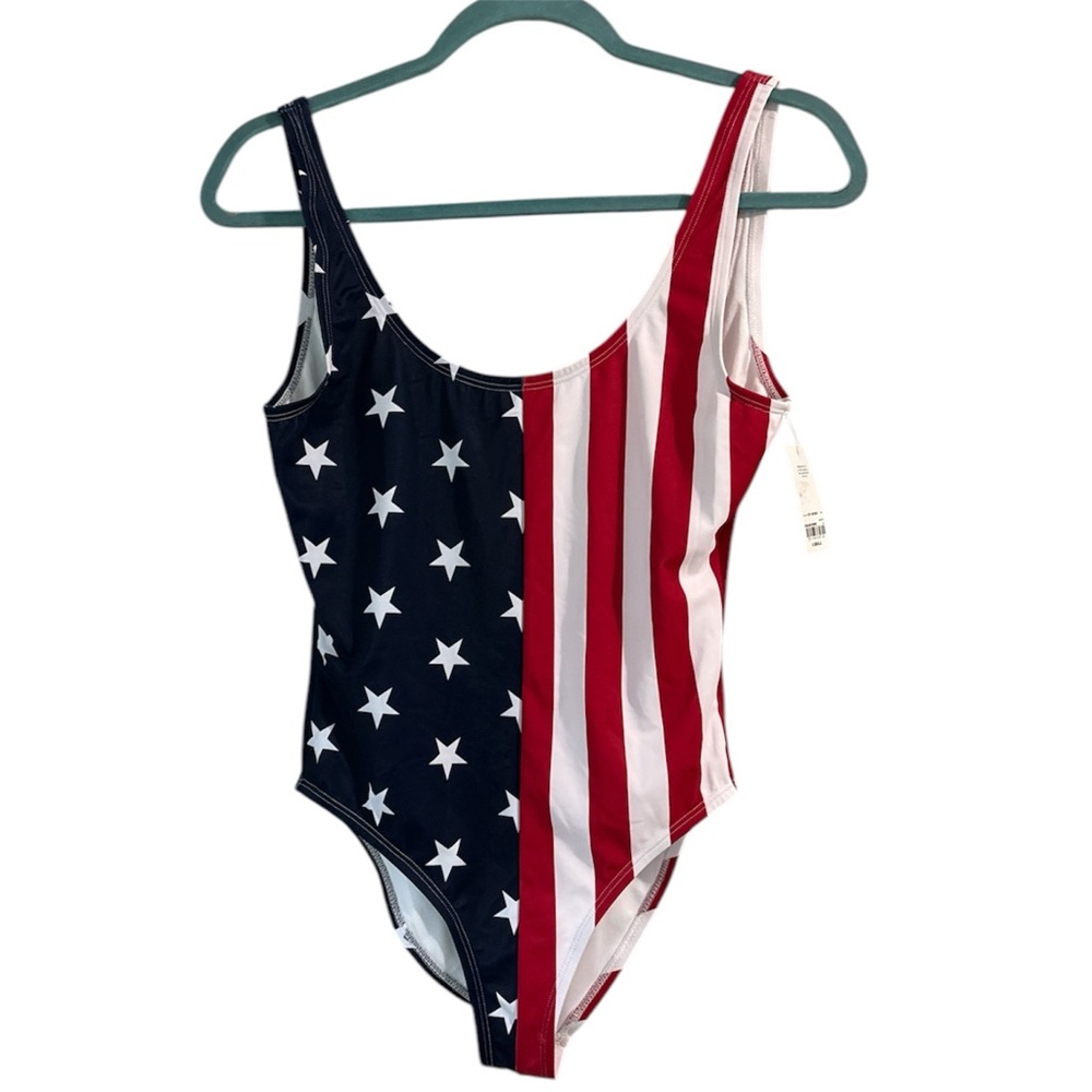 NWT City Streets Red and Blue One Piece Swimsuit